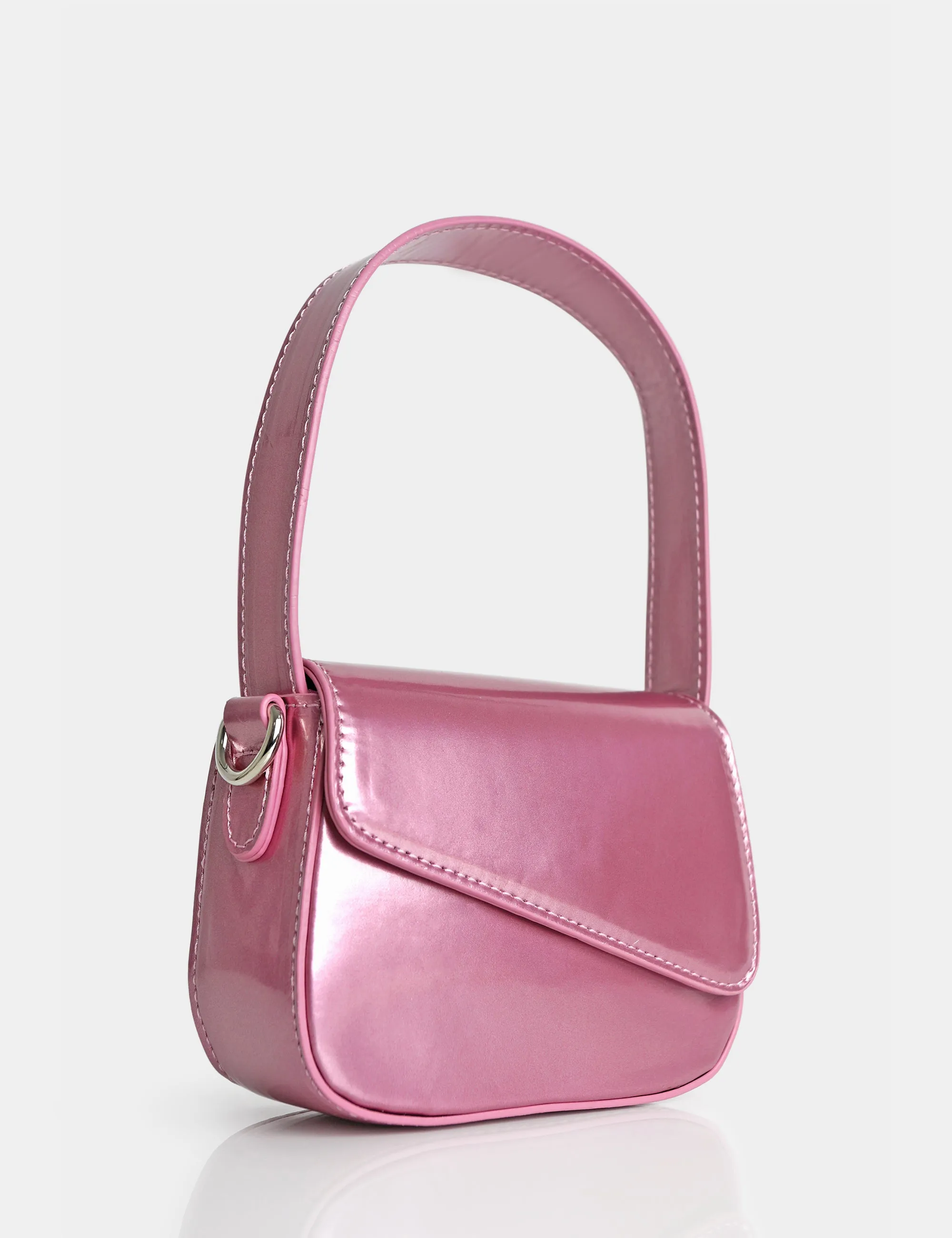 The Jolee Metallic Pink Mini Grab Handle Bag sold by Public Desire product image thumbnail 2