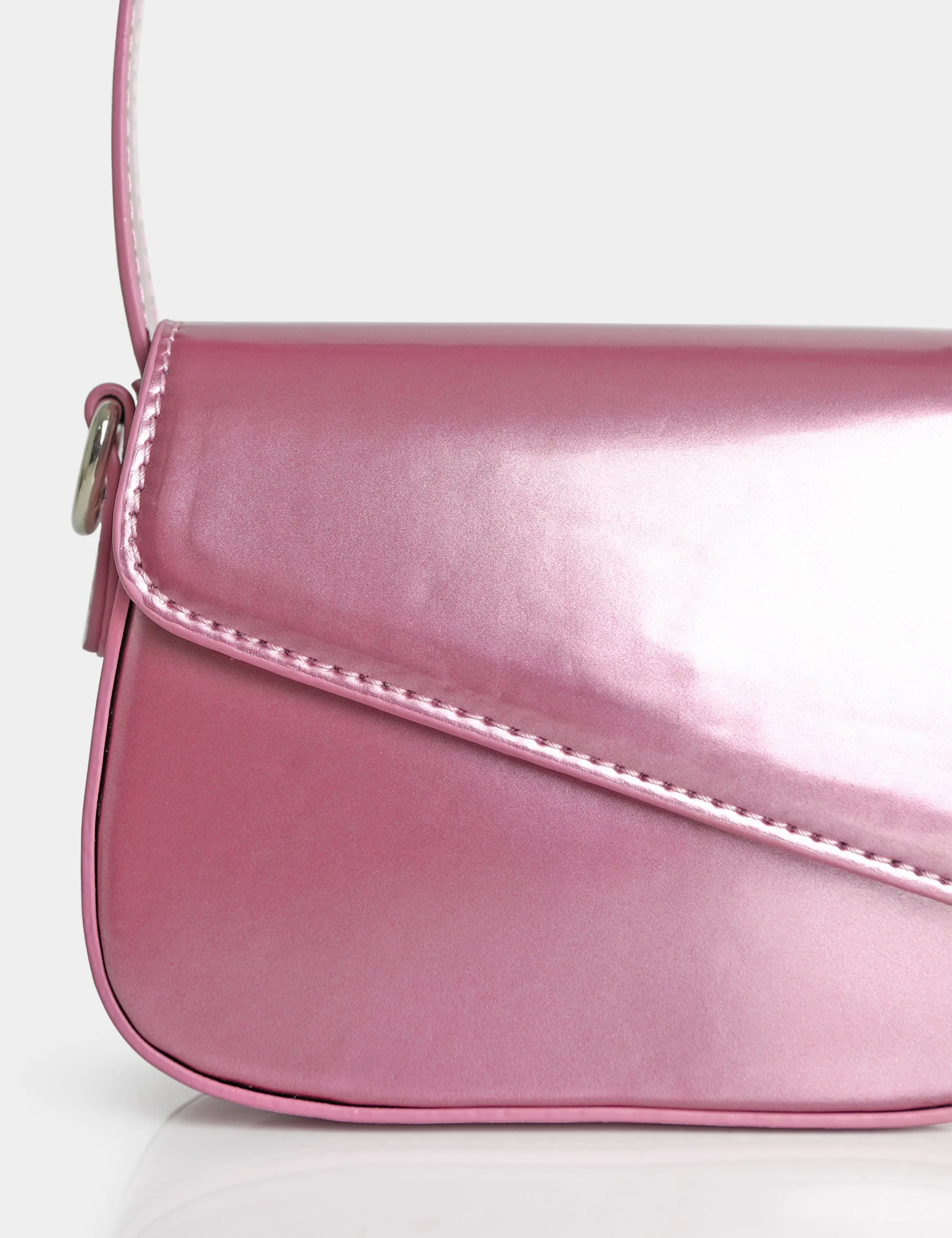 The Jolee Metallic Pink Mini Grab Handle Bag sold by Public Desire product image thumbnail 3