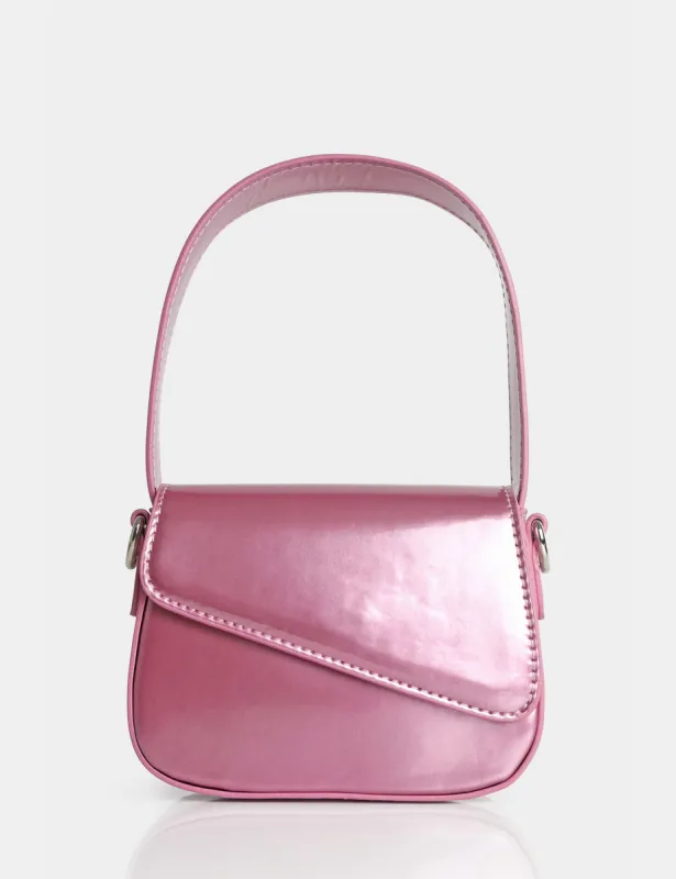 The Jolee Metallic Pink Mini Grab Handle Bag sold by Public Desire