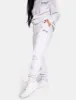 Embroidered Wave Slogan Seam Front 90'S Joggers Oatmeal Marl sold by Public Desire
