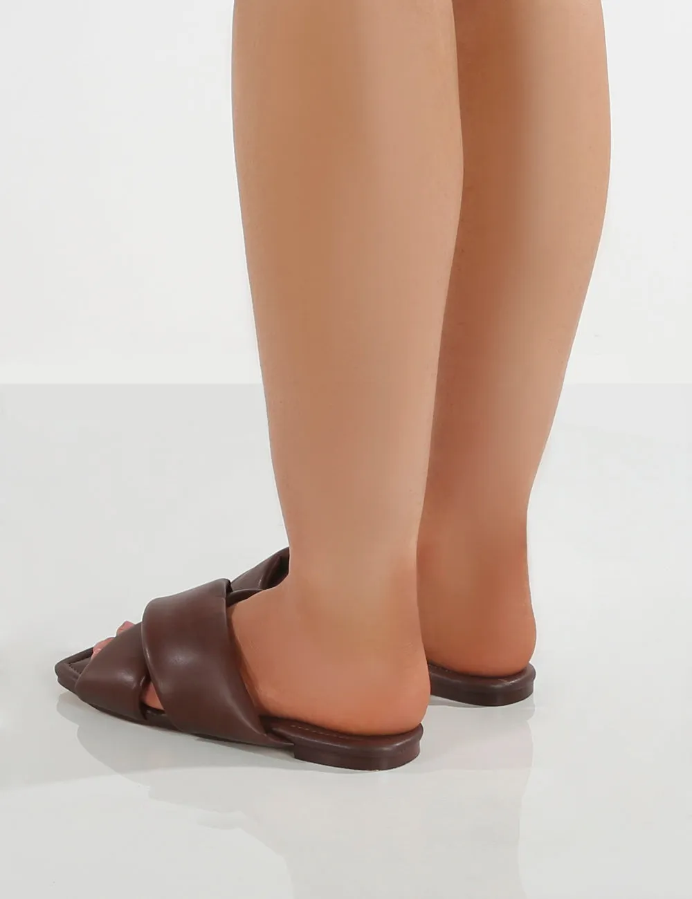 Tropicana Choc PU Cross Over Slider Sandals sold by Public Desire product image thumbnail 2
