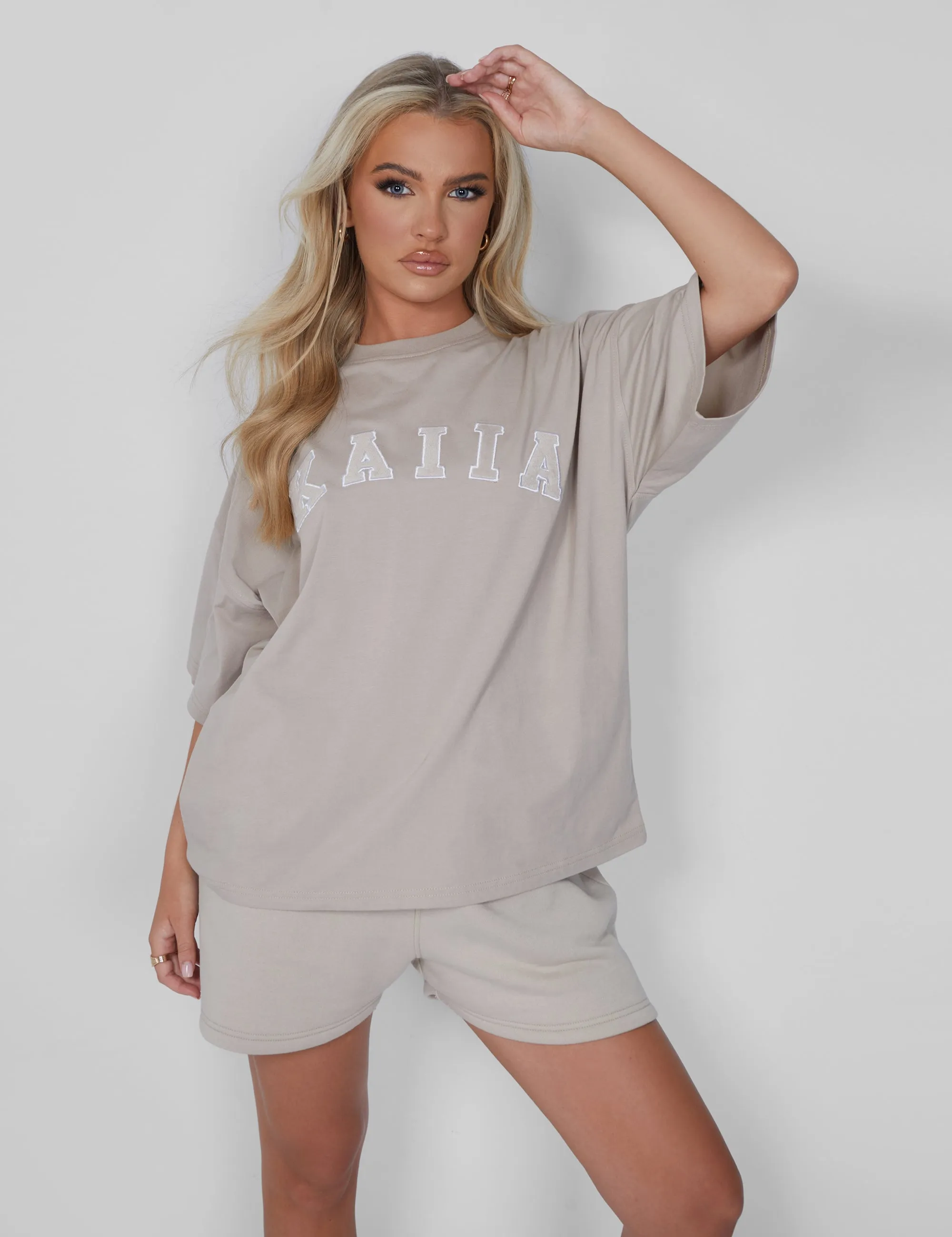 Kaiia Oversized T-shirt Stone sold by Public Desire product image thumbnail 3