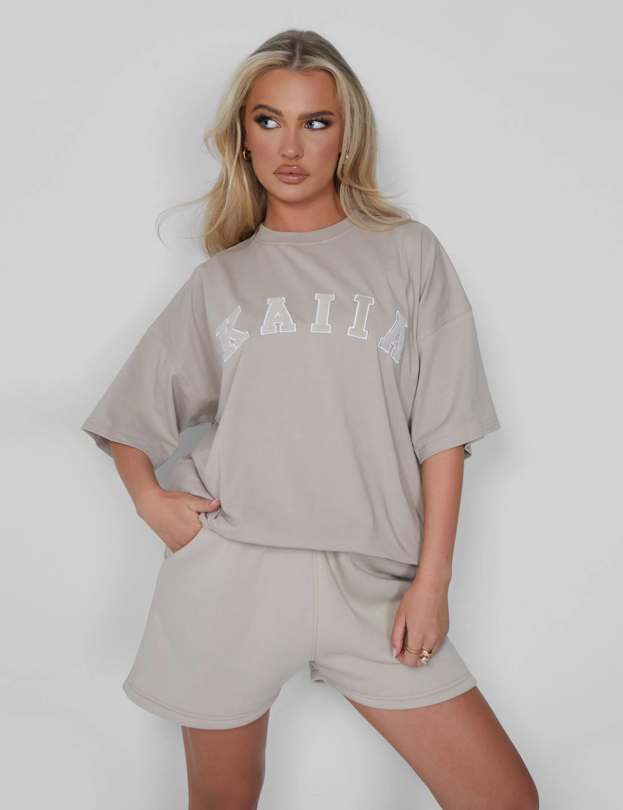 Kaiia Oversized T-shirt Stone sold by Public Desire product image thumbnail 4