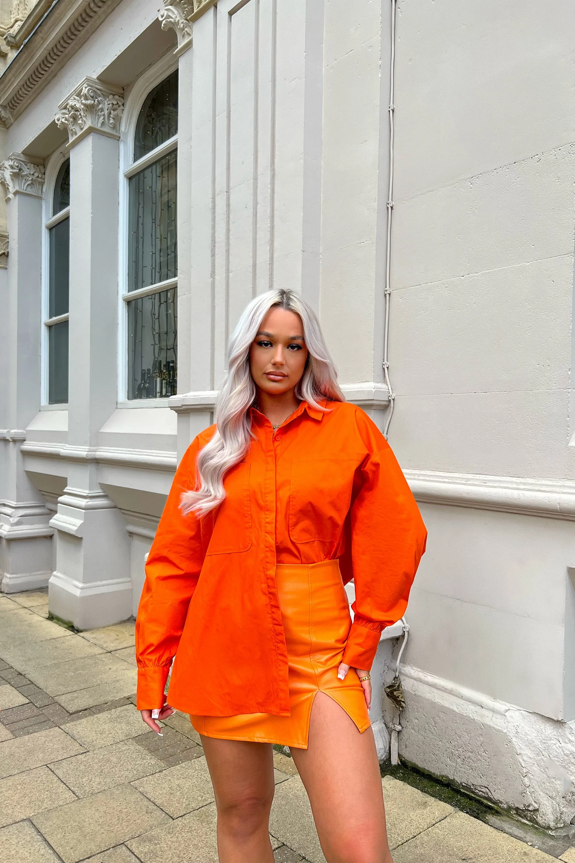 Pu Mini Skirt Orange sold by Public Desire product image thumbnail 3