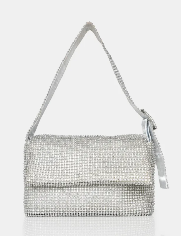 The Luella Silver Diamante Bag sold by Public Desire