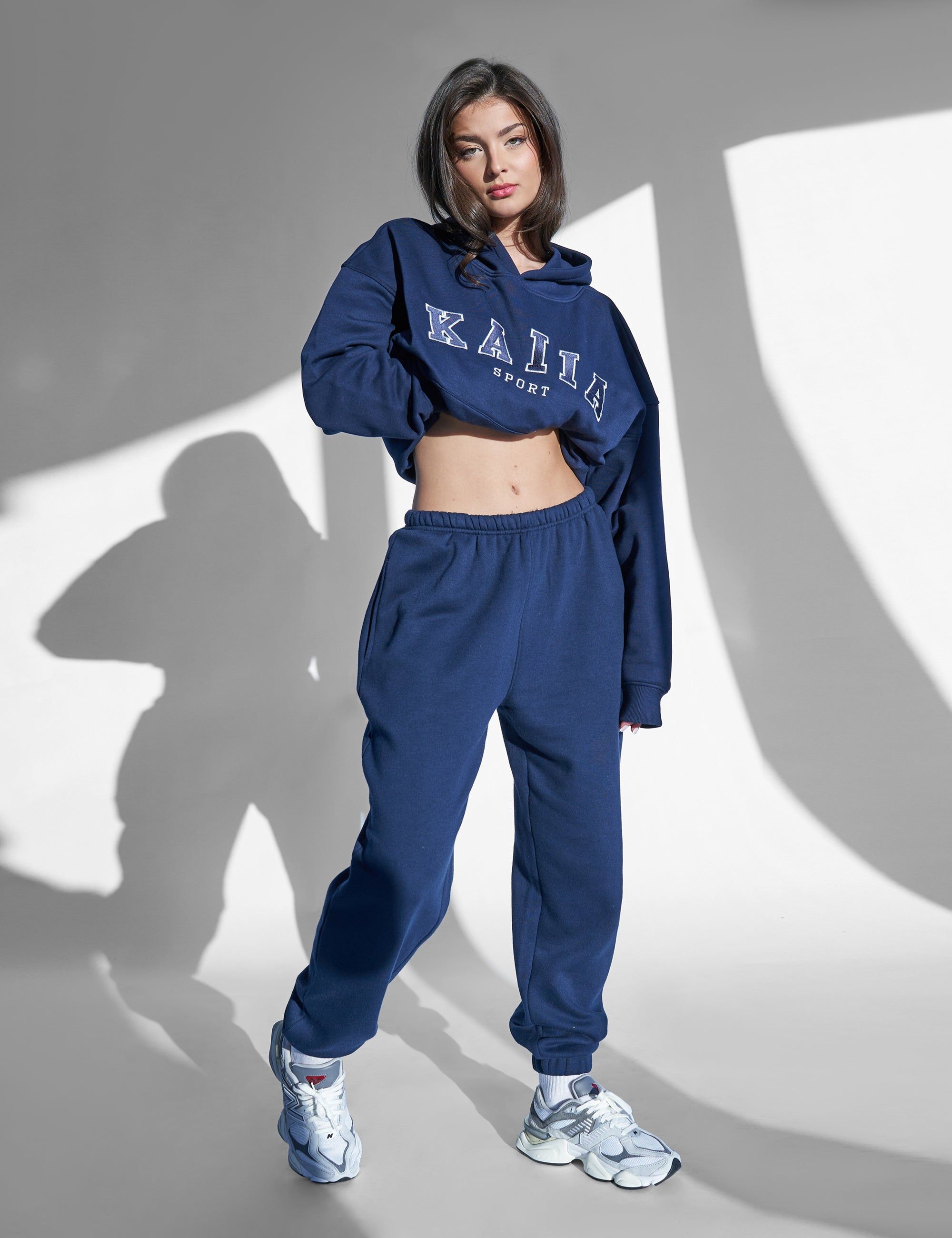 Kaiia Sport Relaxed Fit Cuffed Joggers Navy sold by Public Desire