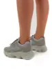 Sprint Grey Chunky Sole Trainers sold by Public Desire