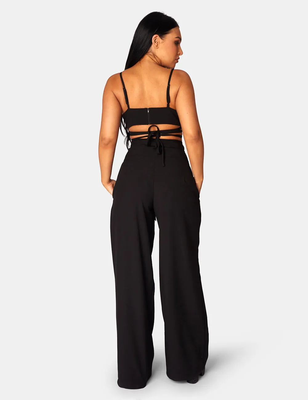 Premium Tie Wrap Detail Bralet Black sold by Public Desire product image thumbnail 3