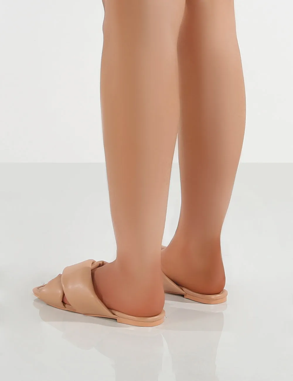 Tropicana Nude PU Cross Over Slider Sandals sold by Public Desire product image thumbnail 2