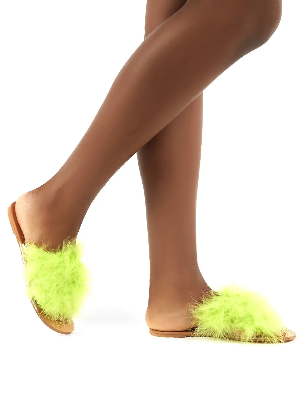 Bubbly Yellow Feather Slider Flat Sandals sold by Public Desire product image thumbnail 2