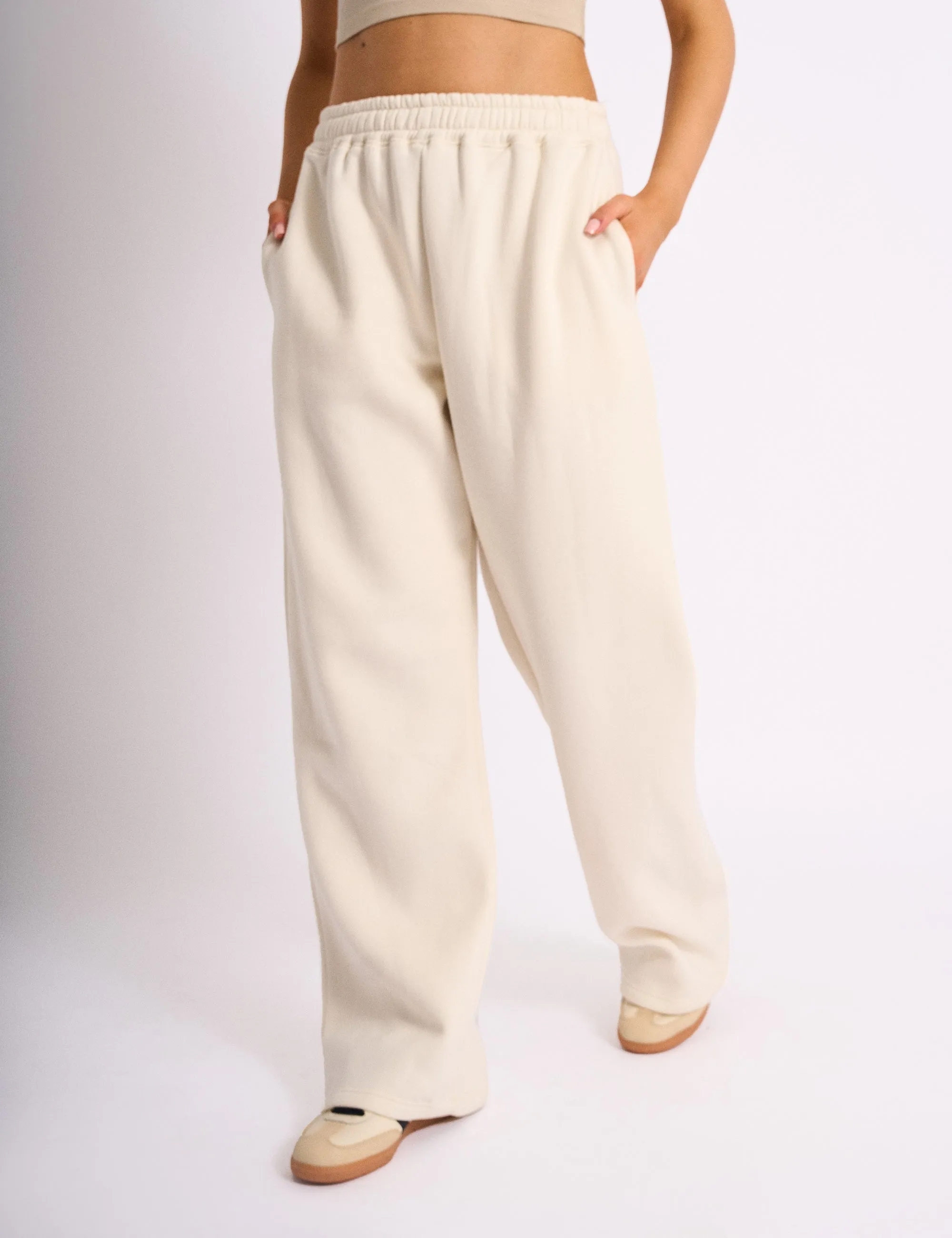 Kaiia Embossed Wide Leg Joggers Cream sold by Public Desire product image thumbnail 3