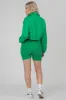 Oversized Half Zip Gathered Hem Sweat Green sold by Public Desire