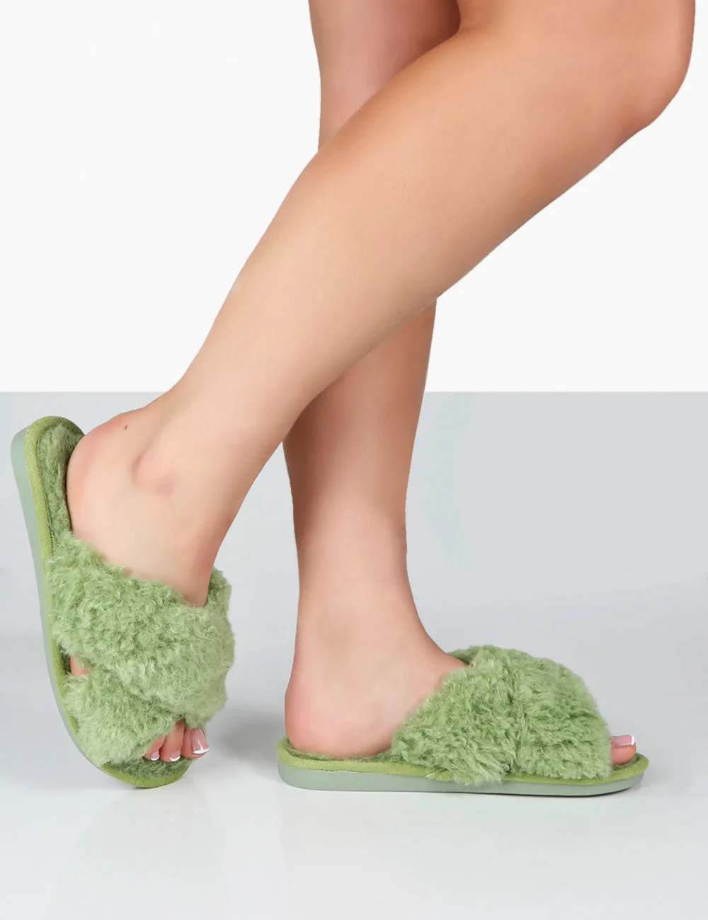 Nightcap Green Cross Strap Slippers sold by Public Desire product image thumbnail 2