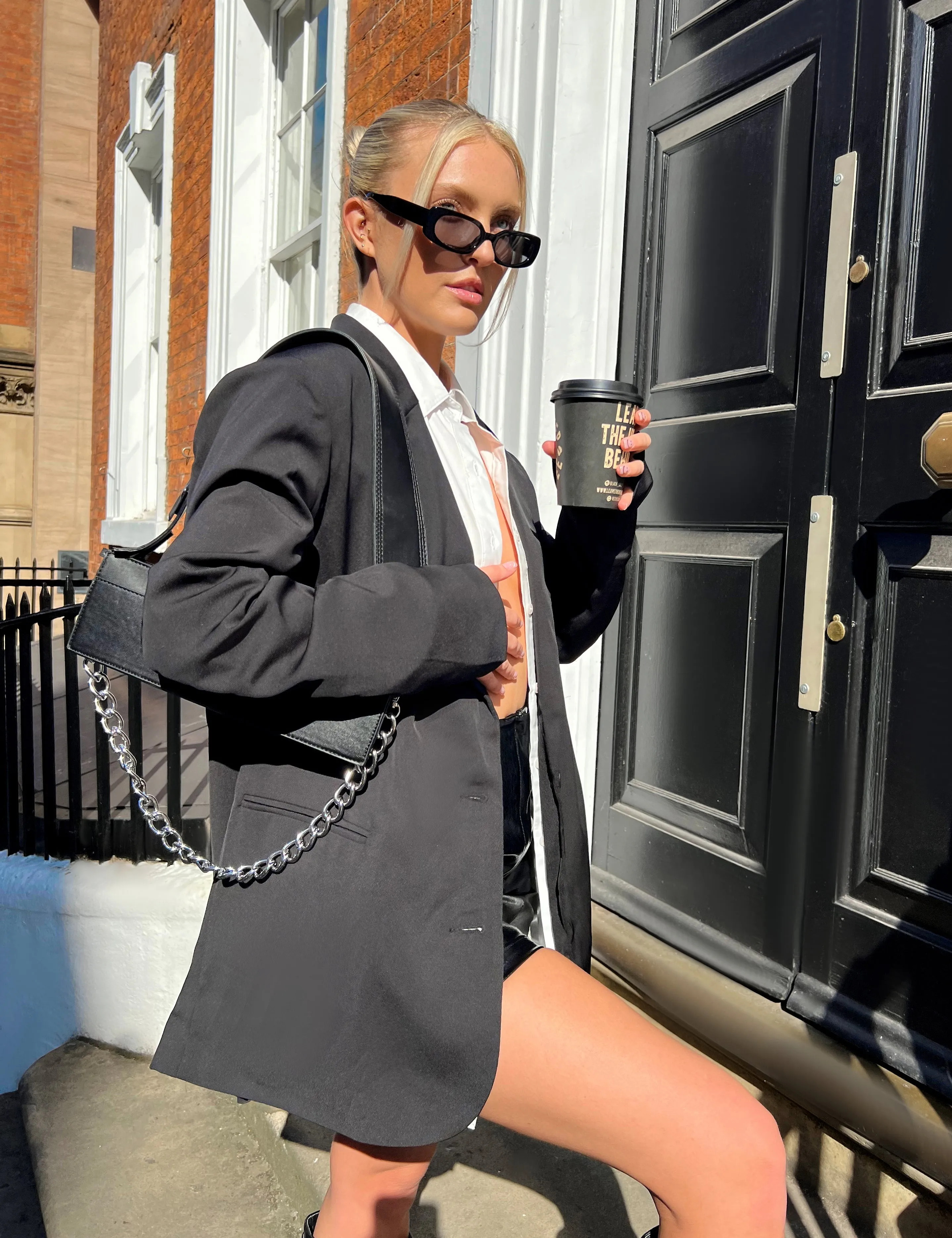 Longline Blazer Black sold by Public Desire