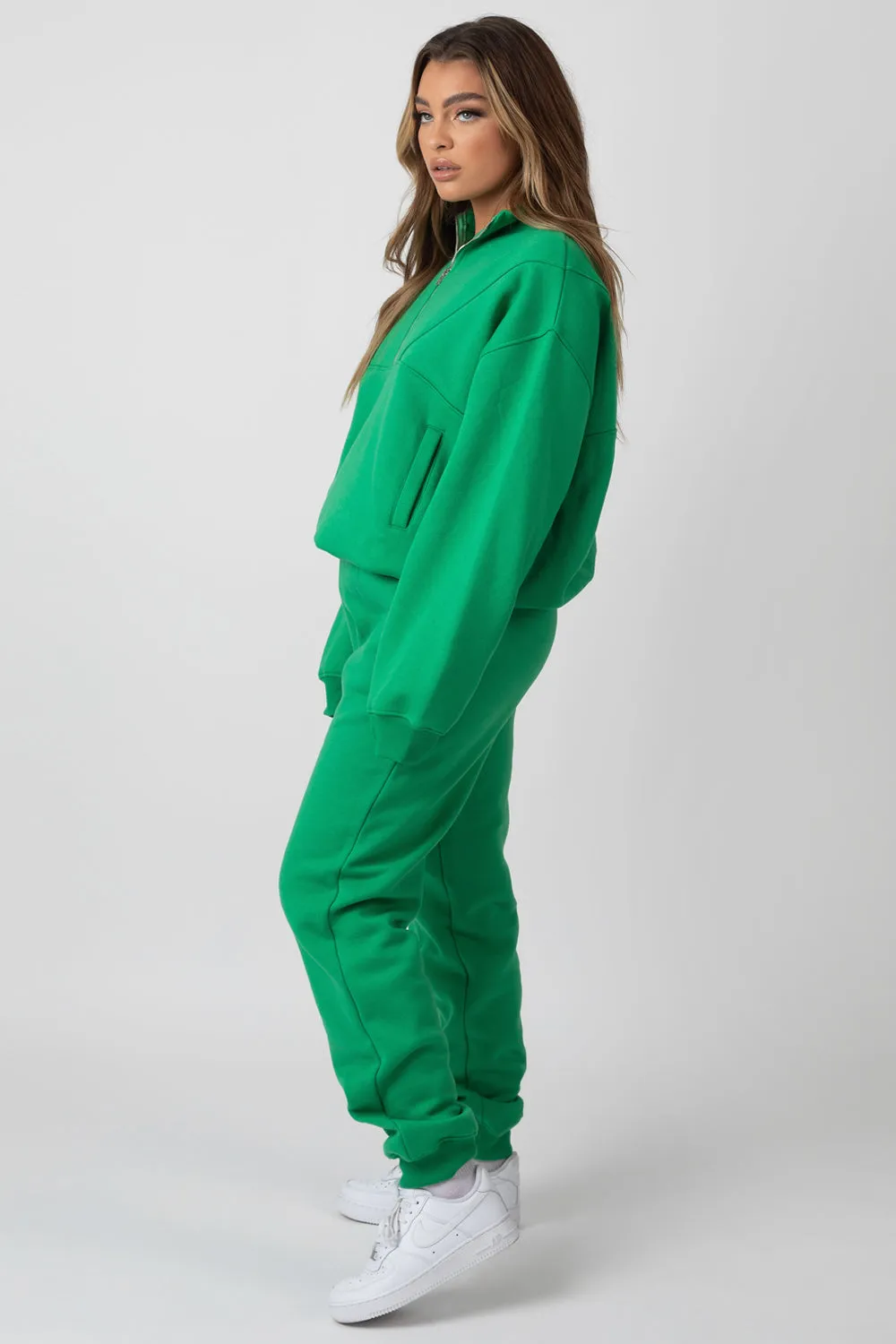 Oversized Half Zip Pullover Sweat Green sold by Public Desire product image thumbnail 3