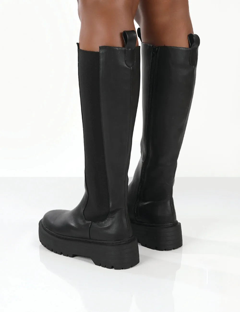 Andi Black Knee high Chunky Sole Boots sold by Public Desire product image thumbnail 4