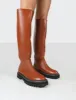 Dana Tan Pu Chunky Sole Knee High Boots sold by Public Desire