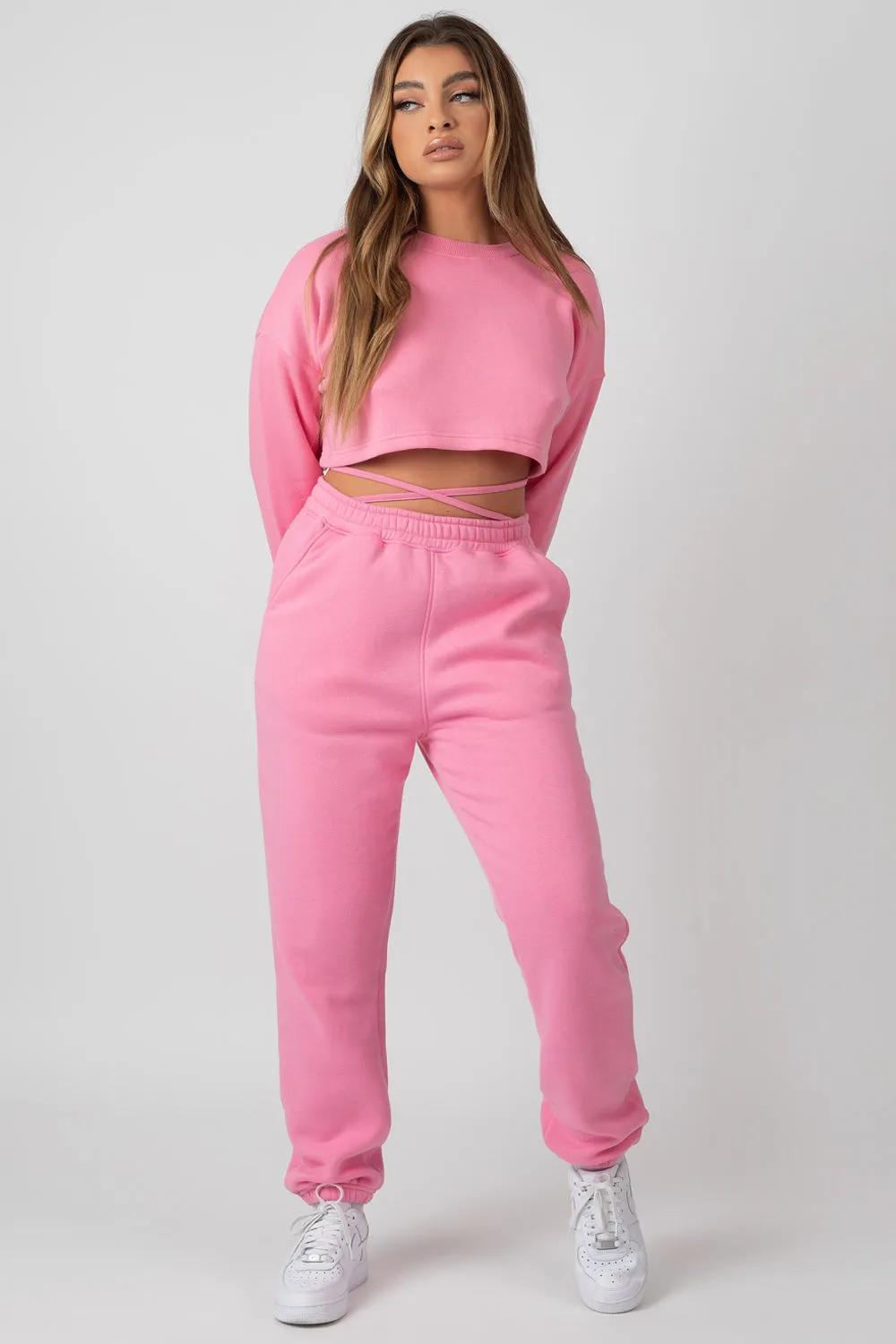 Oversized Fit Strappy 90S Joggers Pink sold by Public Desire product image thumbnail 4