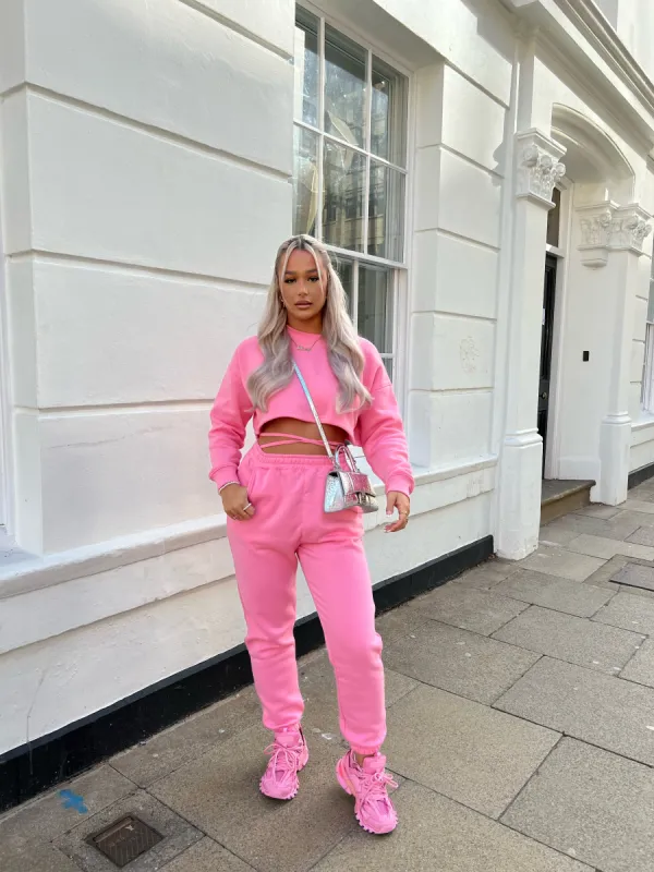 Oversized Fit Strappy 90S Joggers Pink sold by Public Desire