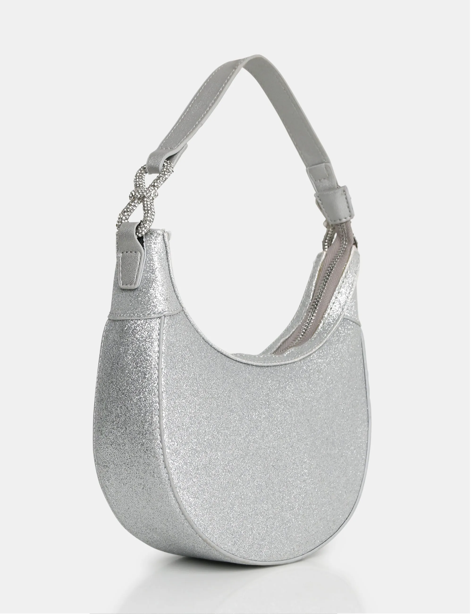 The Bam Bam Silver Glitter Bag sold by Public Desire product image thumbnail 2