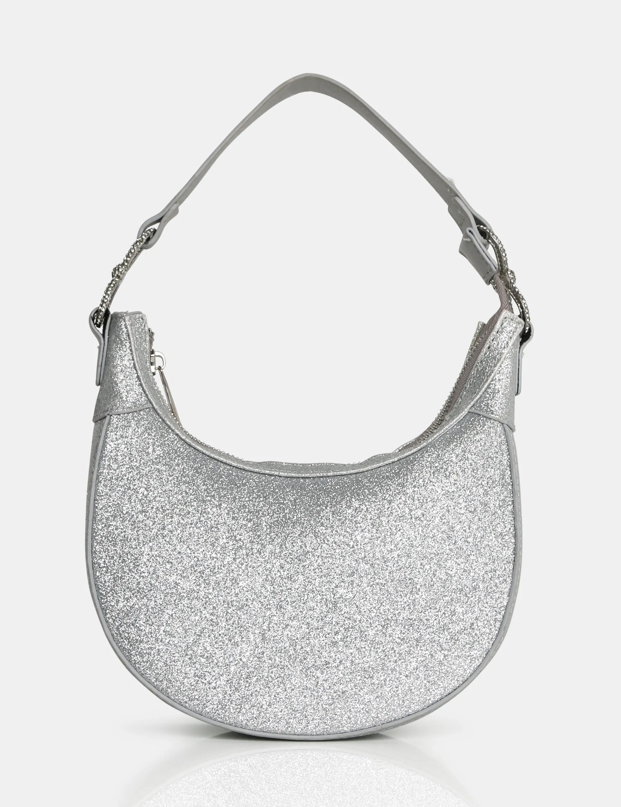 The Bam Bam Silver Glitter Bag sold by Public Desire