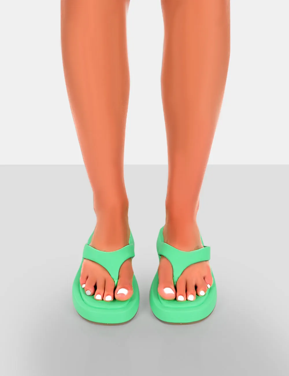 Surfs Up Green Flatform Flip Flop Sandals sold by Public Desire product image thumbnail 3