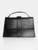 The Mika Black Croc Bag sold by Public Desire