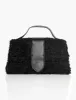 The Mika Black Shearling Mini Bag sold by Public Desire