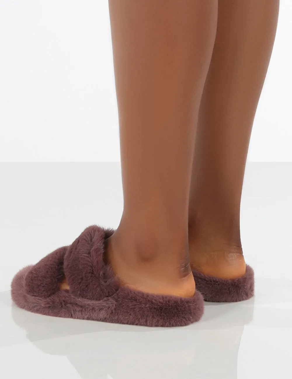 Bunny Mauve Double Strap Fluffy Slippers sold by Public Desire product image thumbnail 2