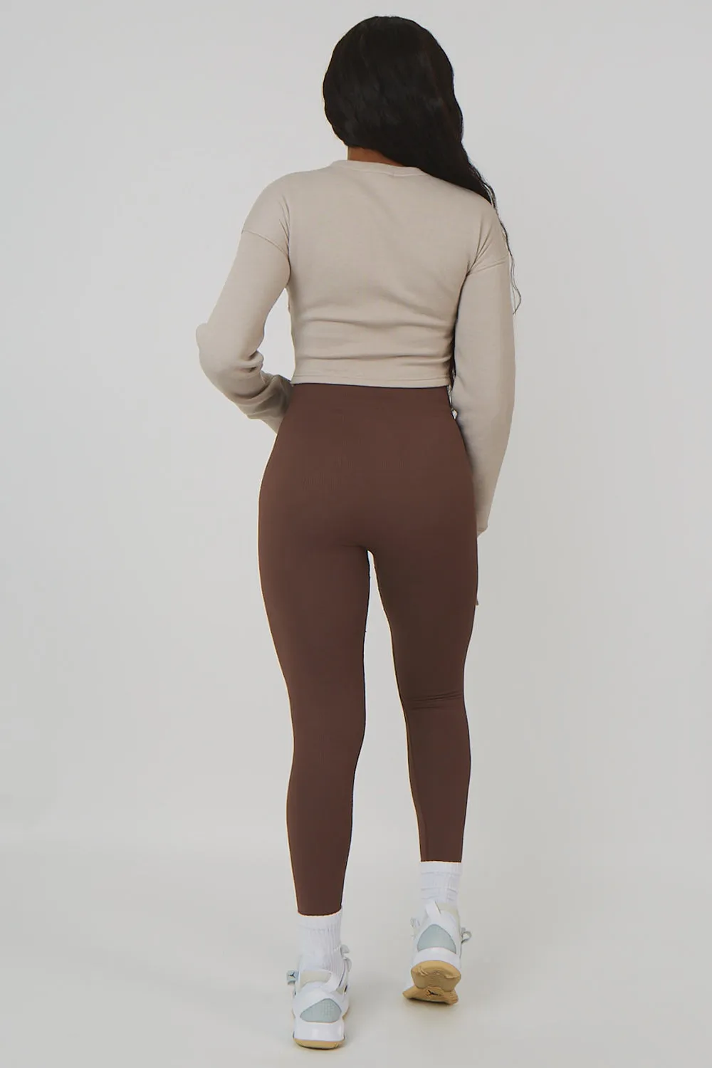 Twist Front Cropped Sweatshirt Ash sold by Public Desire product image thumbnail 4