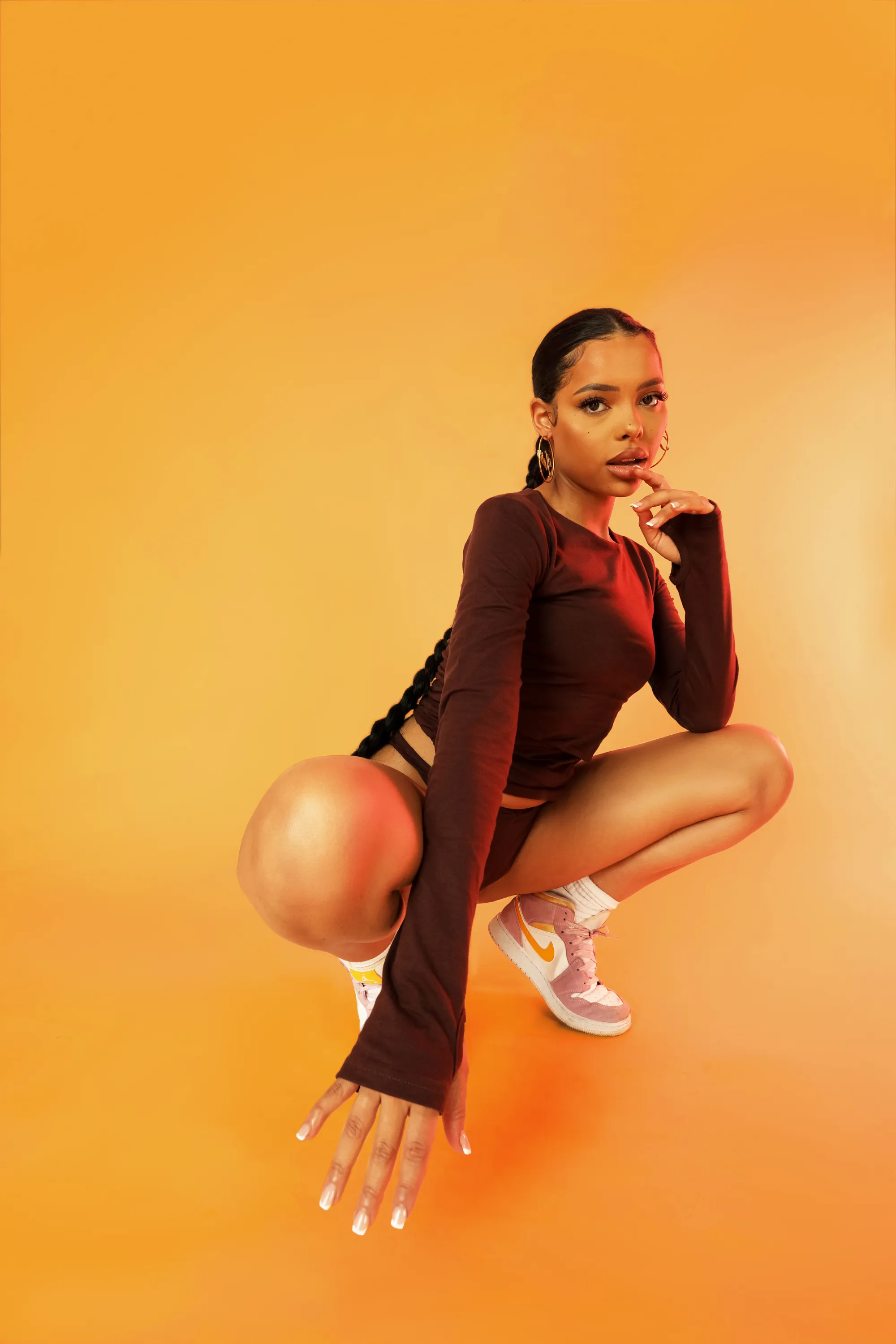 Ruched Side Lounge Top Chocolate sold by Public Desire product image thumbnail 2