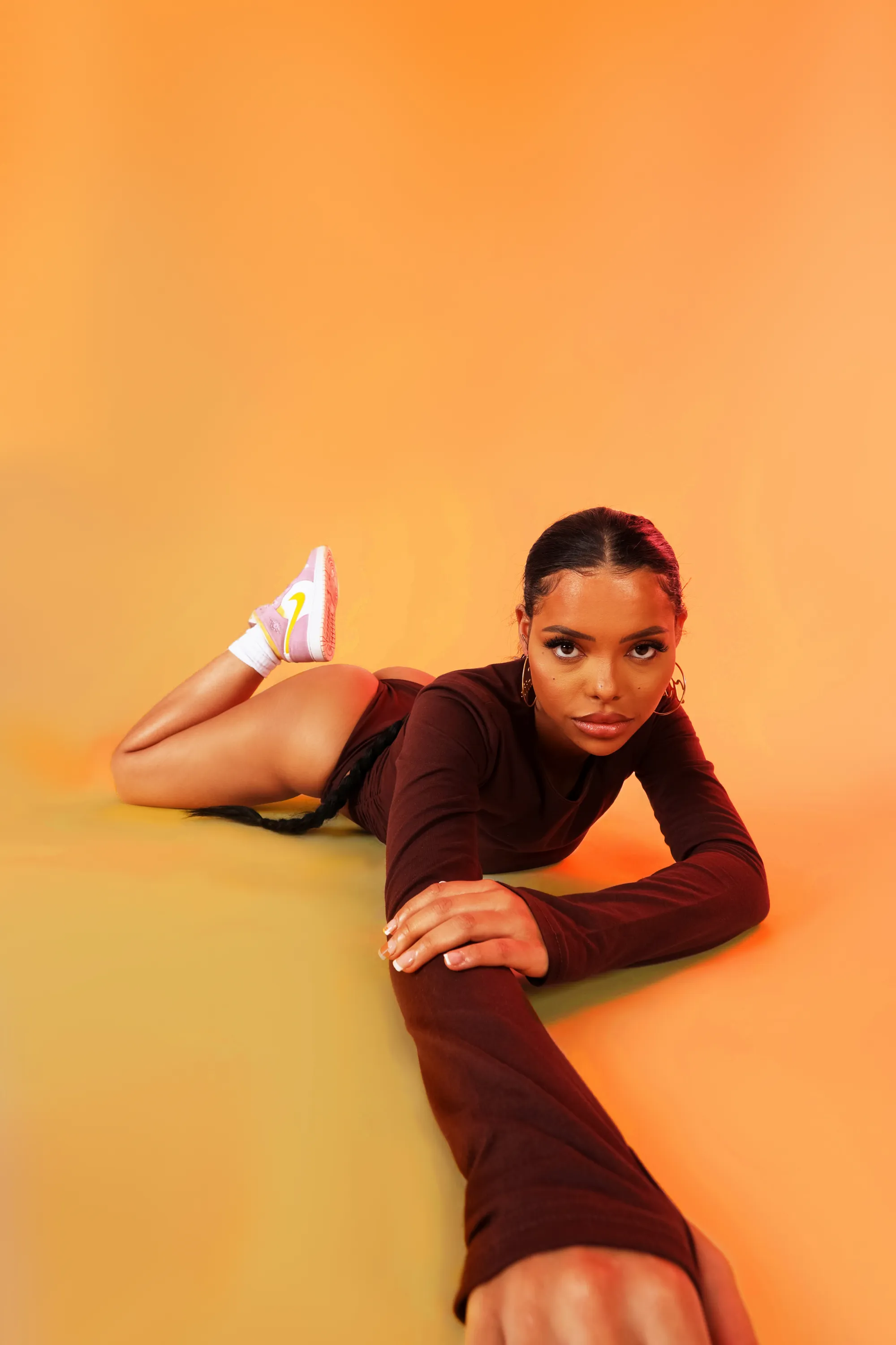 Ruched Side Lounge Top Chocolate sold by Public Desire