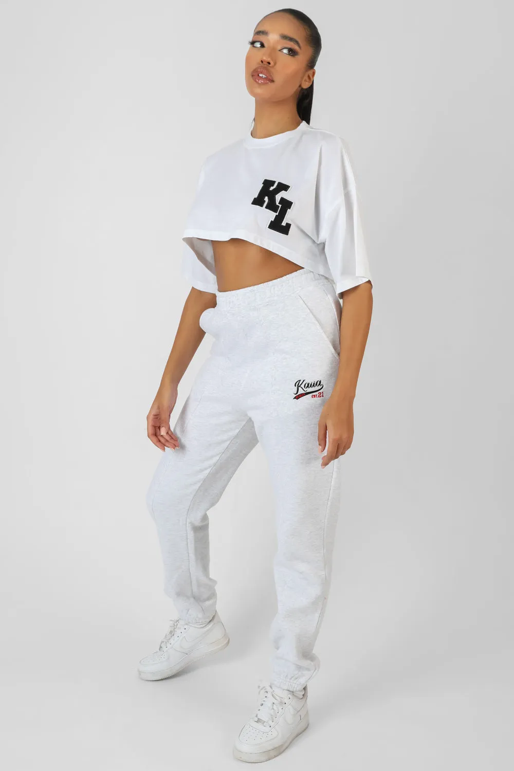 Varsity Super Cropped T-Shirt White sold by Public Desire product image thumbnail 3