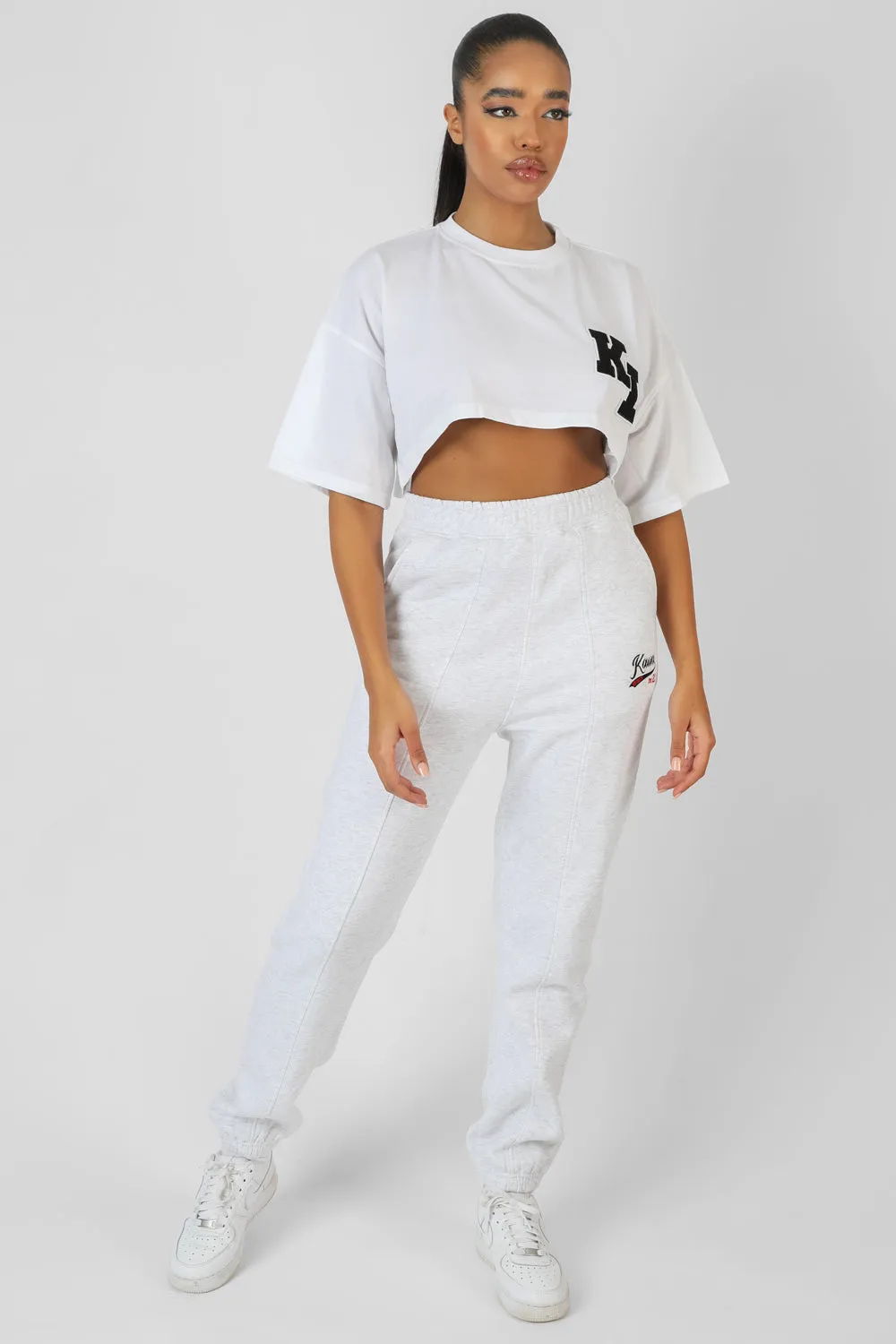 Varsity Super Cropped T-Shirt White sold by Public Desire product image thumbnail 4