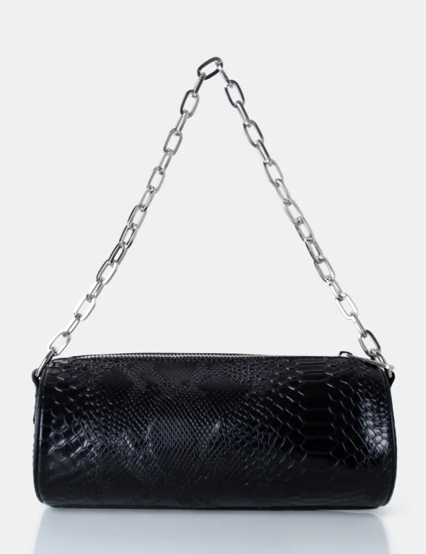The Claudia Black Croc Shoulder Bag sold by Public Desire