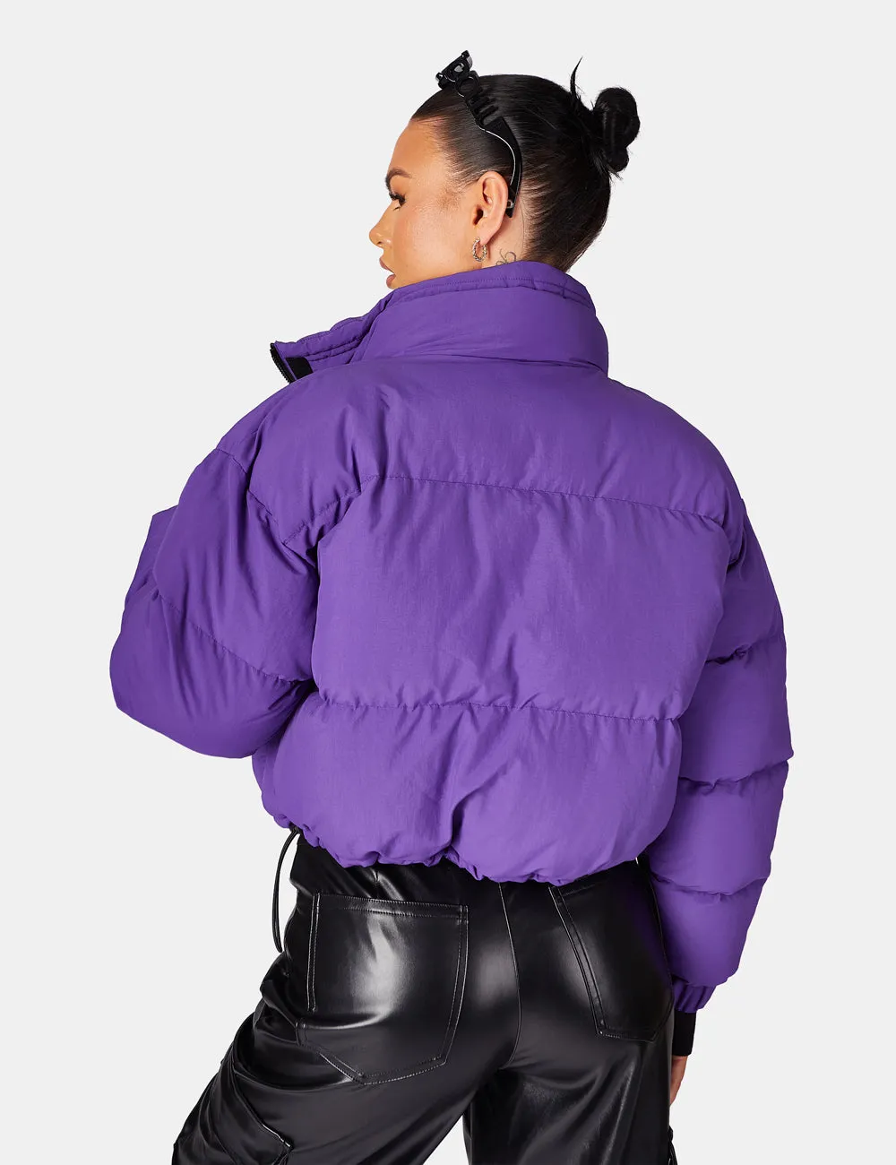 CROPPED POCKET DETAIL PUFFER PURPLE sold by Public Desire product image thumbnail 4