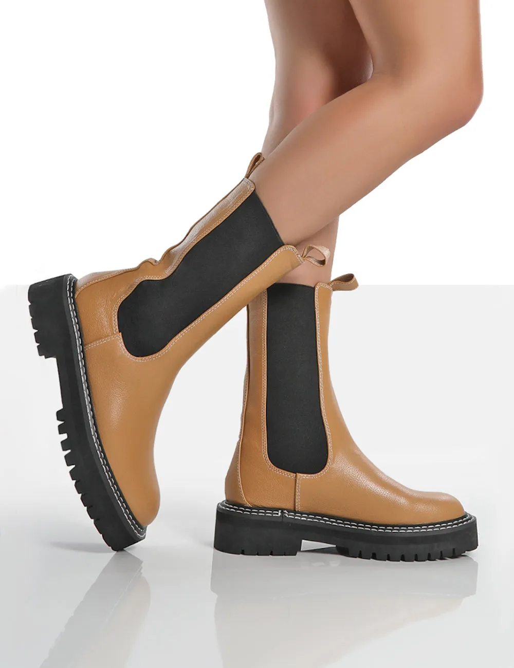 Animate Camel Ankle Chunky Sole Chelsea Boots sold by Public Desire product image thumbnail 3