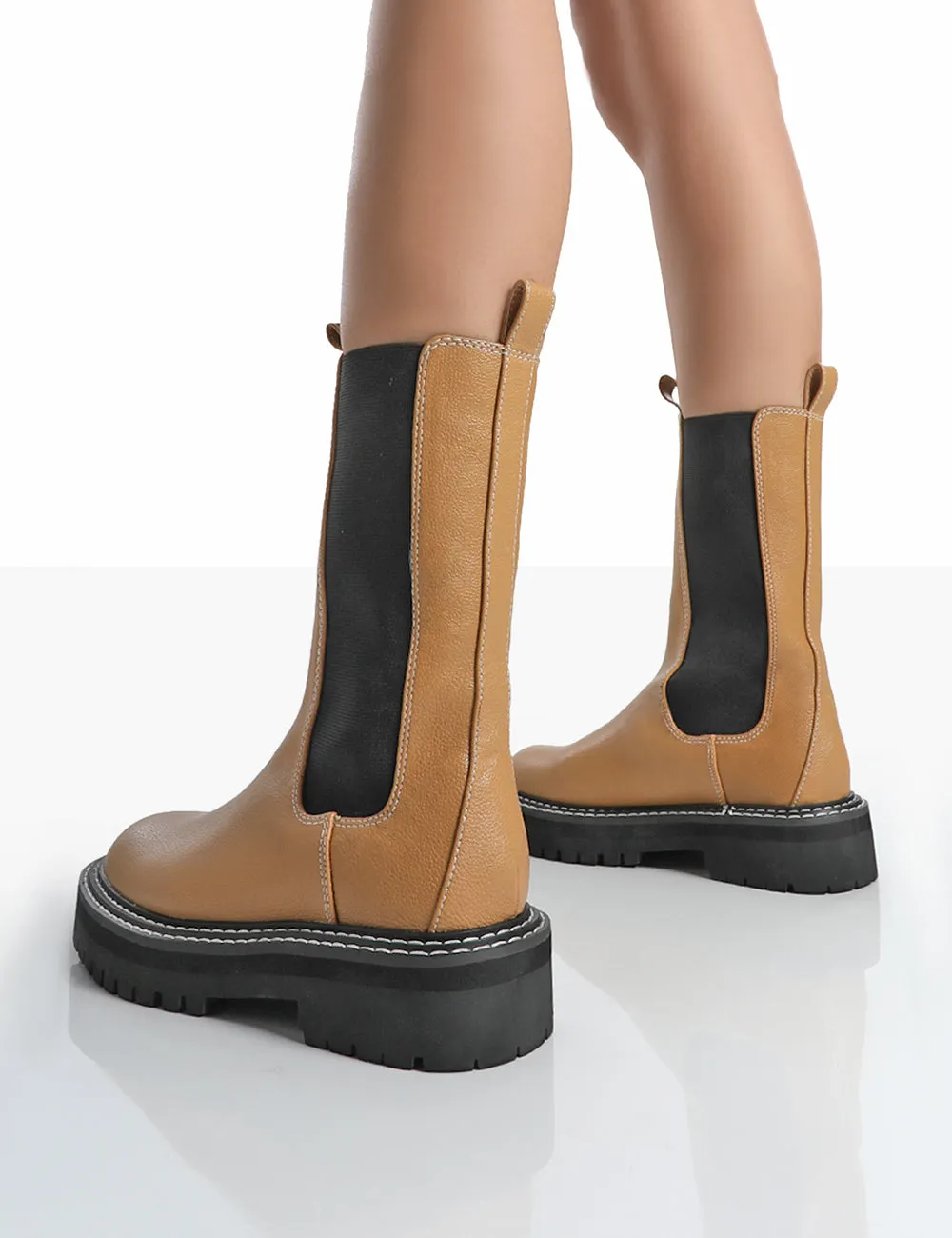 Animate Camel Ankle Chunky Sole Chelsea Boots sold by Public Desire product image thumbnail 2