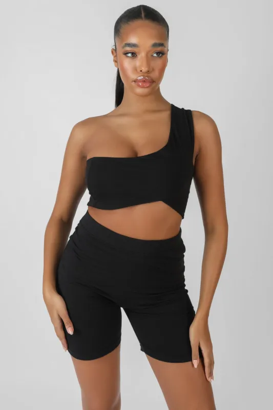Asymmetric Bralet Black sold by Public Desire