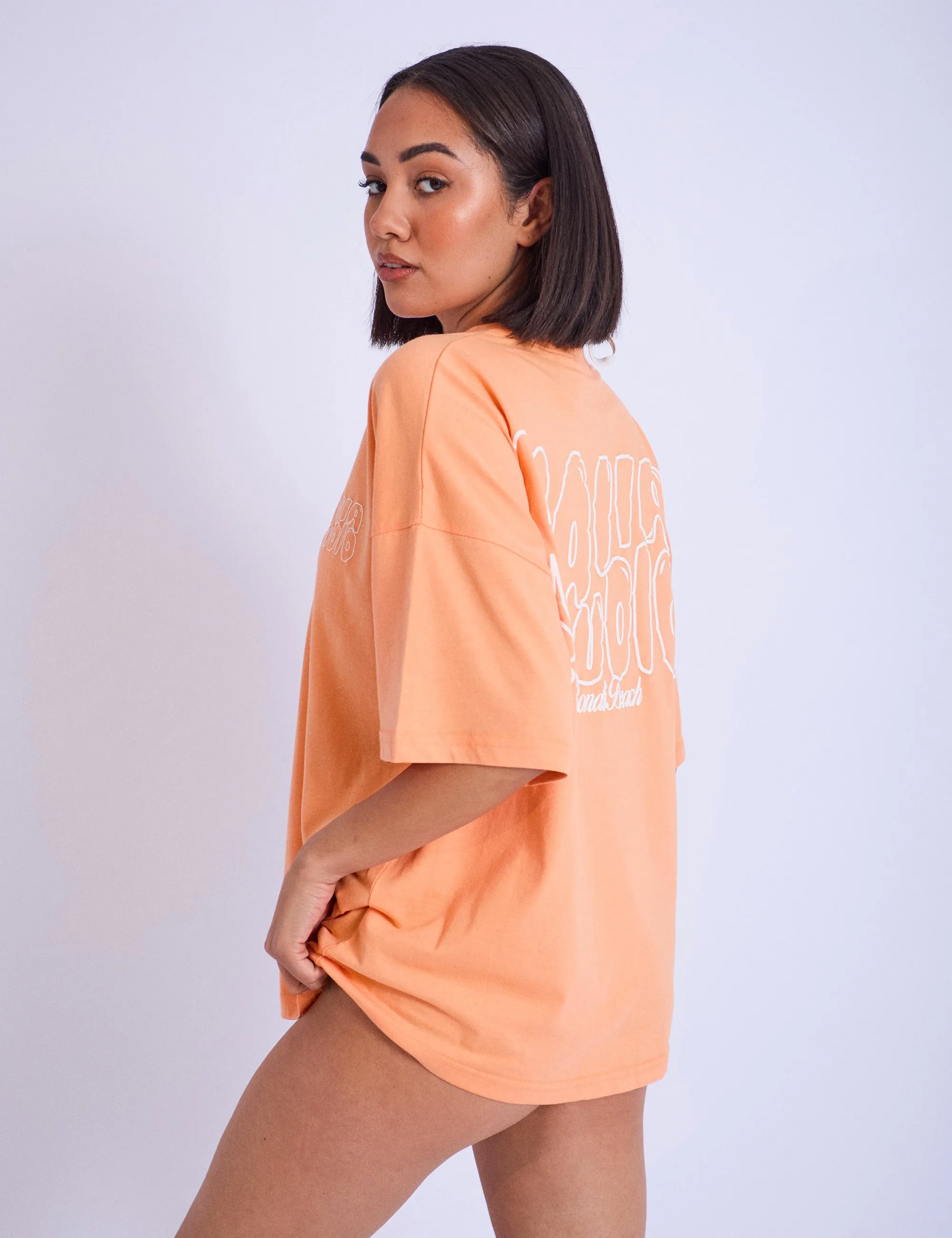 Kaiia Studio Bubble Logo Oversized T-shirt Light Orange sold by Public Desire product image thumbnail 2