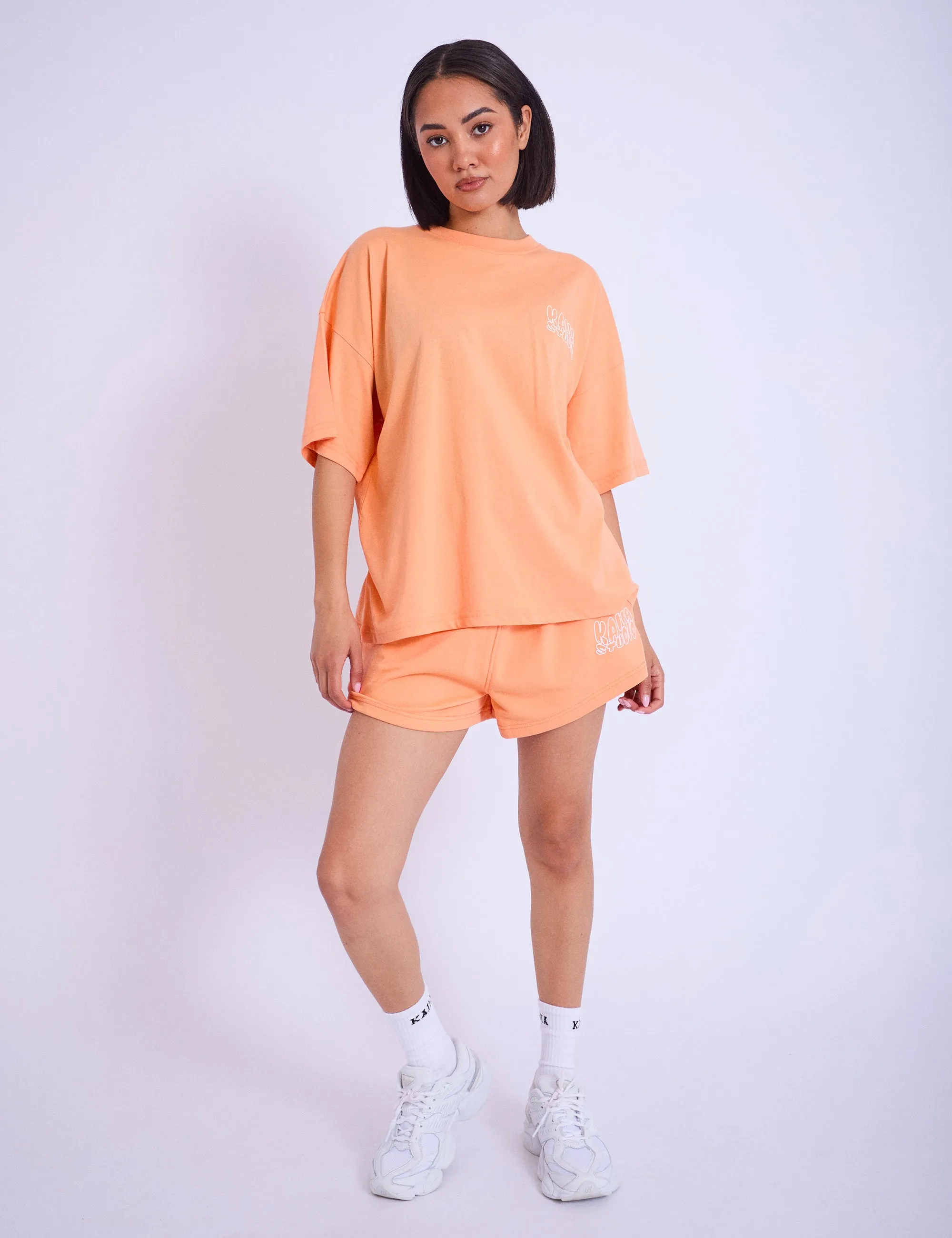 Kaiia Studio Bubble Logo Oversized T-shirt Light Orange sold by Public Desire product image thumbnail 5