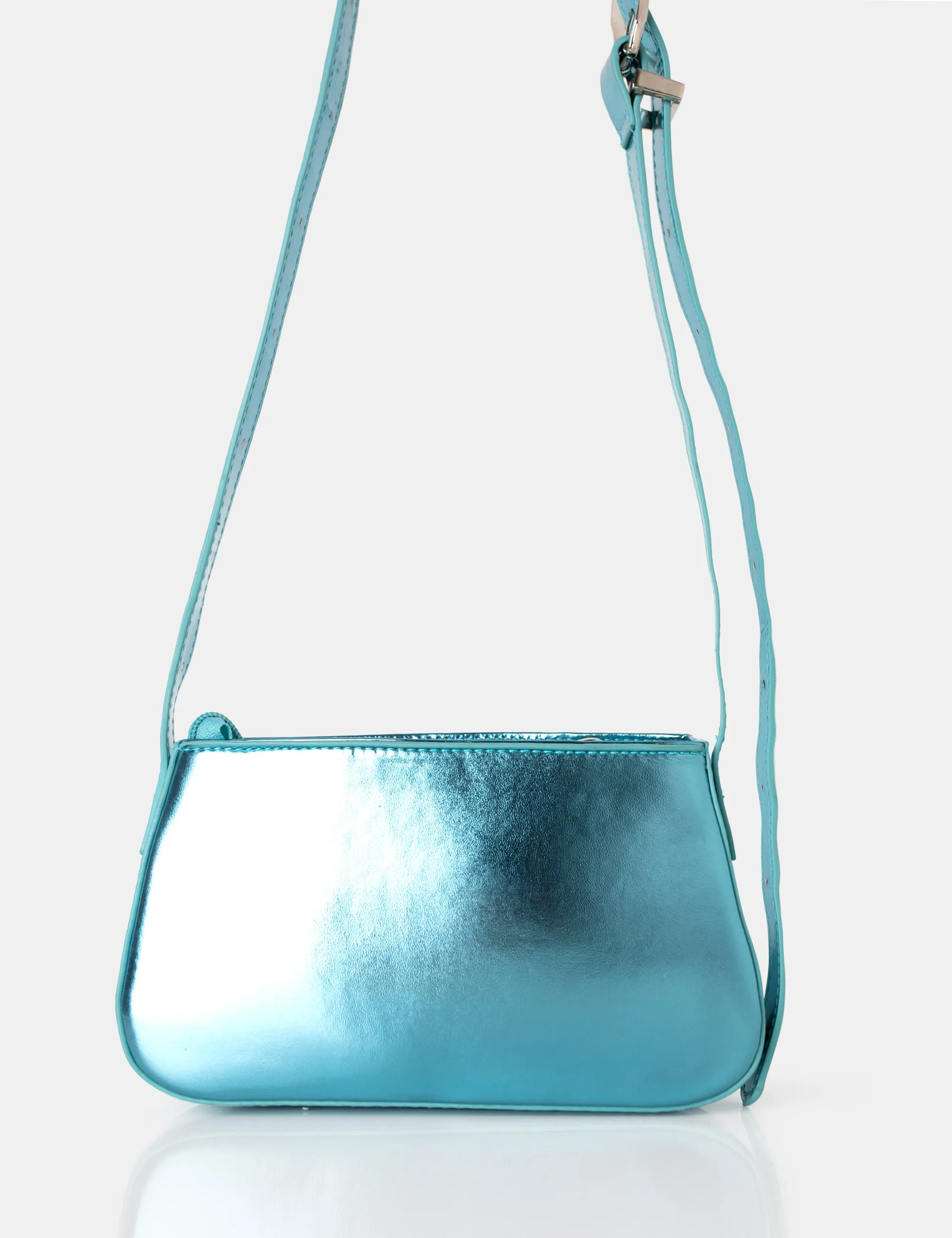 The Kass Metallic Blue Western Adjustable Shoulder Crossbody Bag sold by Public Desire product image thumbnail 2