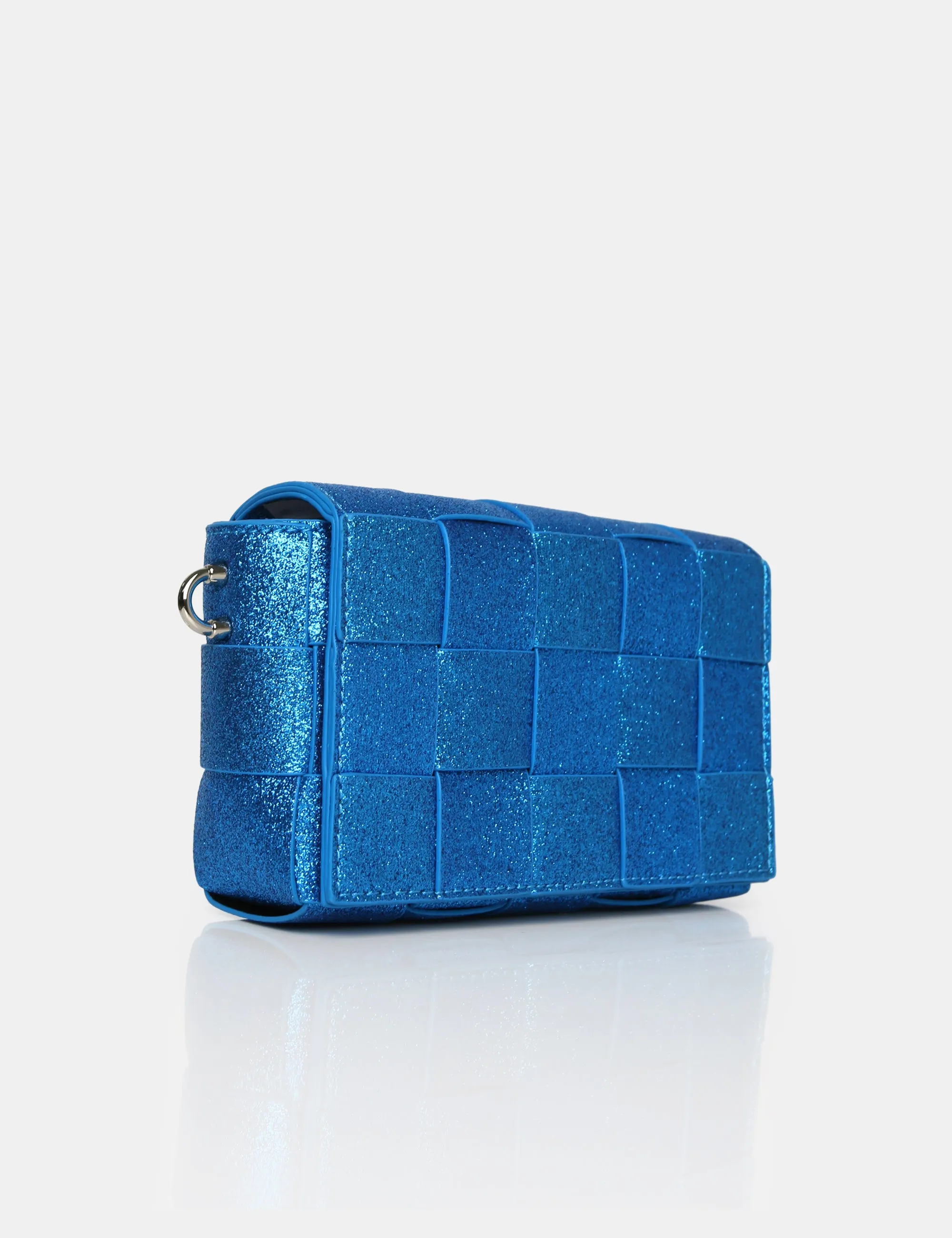 The Mayan Royal Blue Glitter Weave Gold Chain Detail Shoulder Bag sold by Public Desire product image thumbnail 2