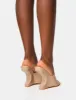 All in Nude Structured Wedge Heels sold by Public Desire