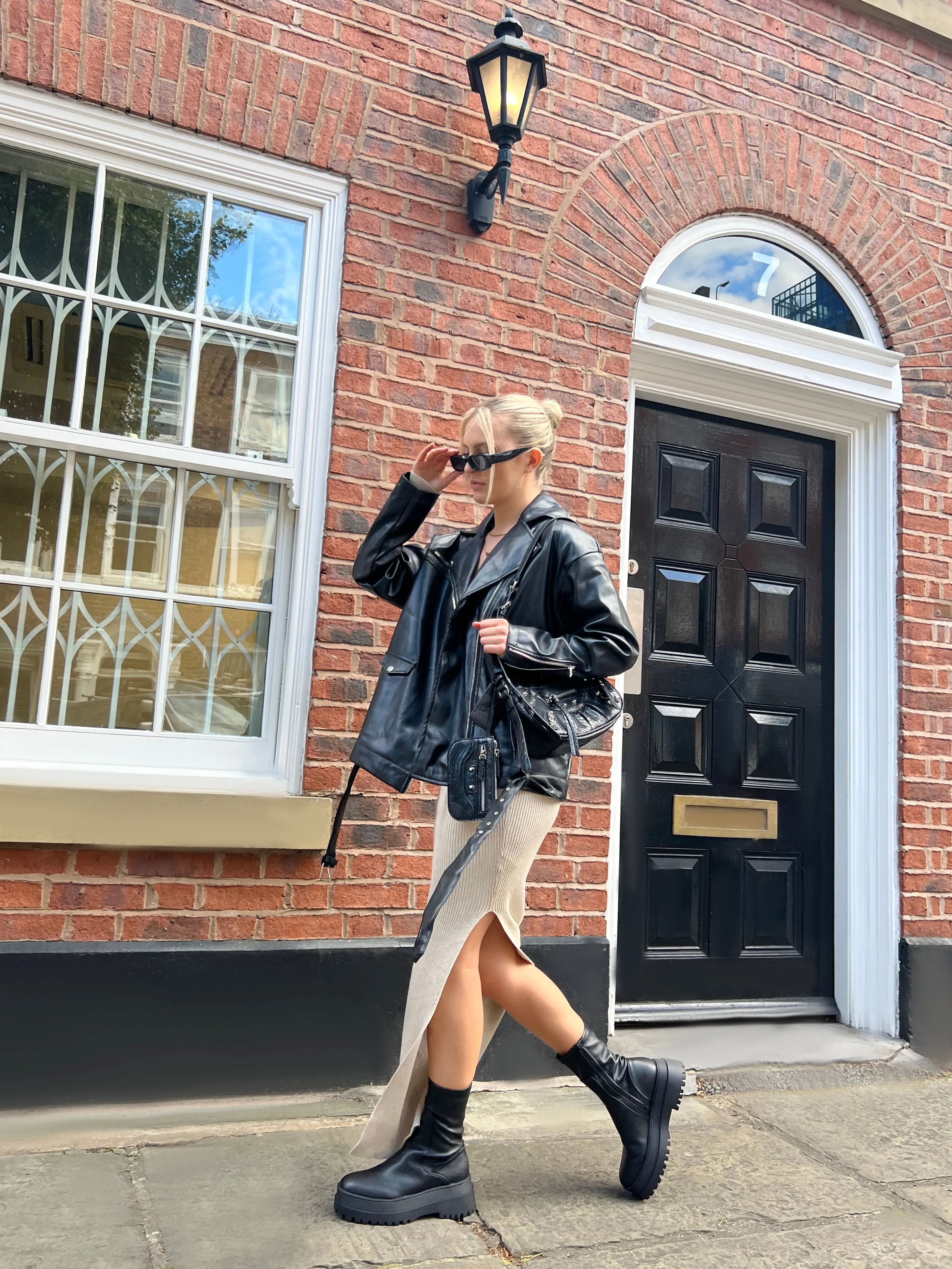 Rusty Black Pu Chunky Sole Platform Sock Ankle Boots sold by Public Desire product image thumbnail 5