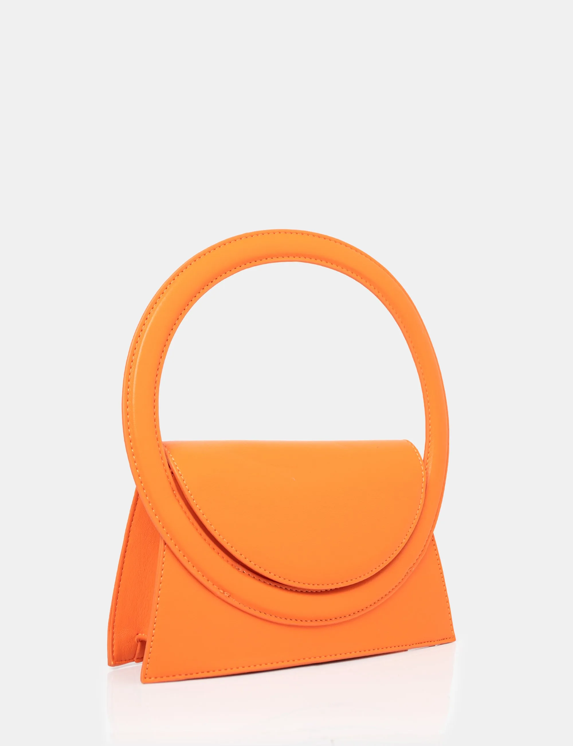 The Top Handle Orange Pu Circlur Handle Grab Bag sold by Public Desire product image thumbnail 2