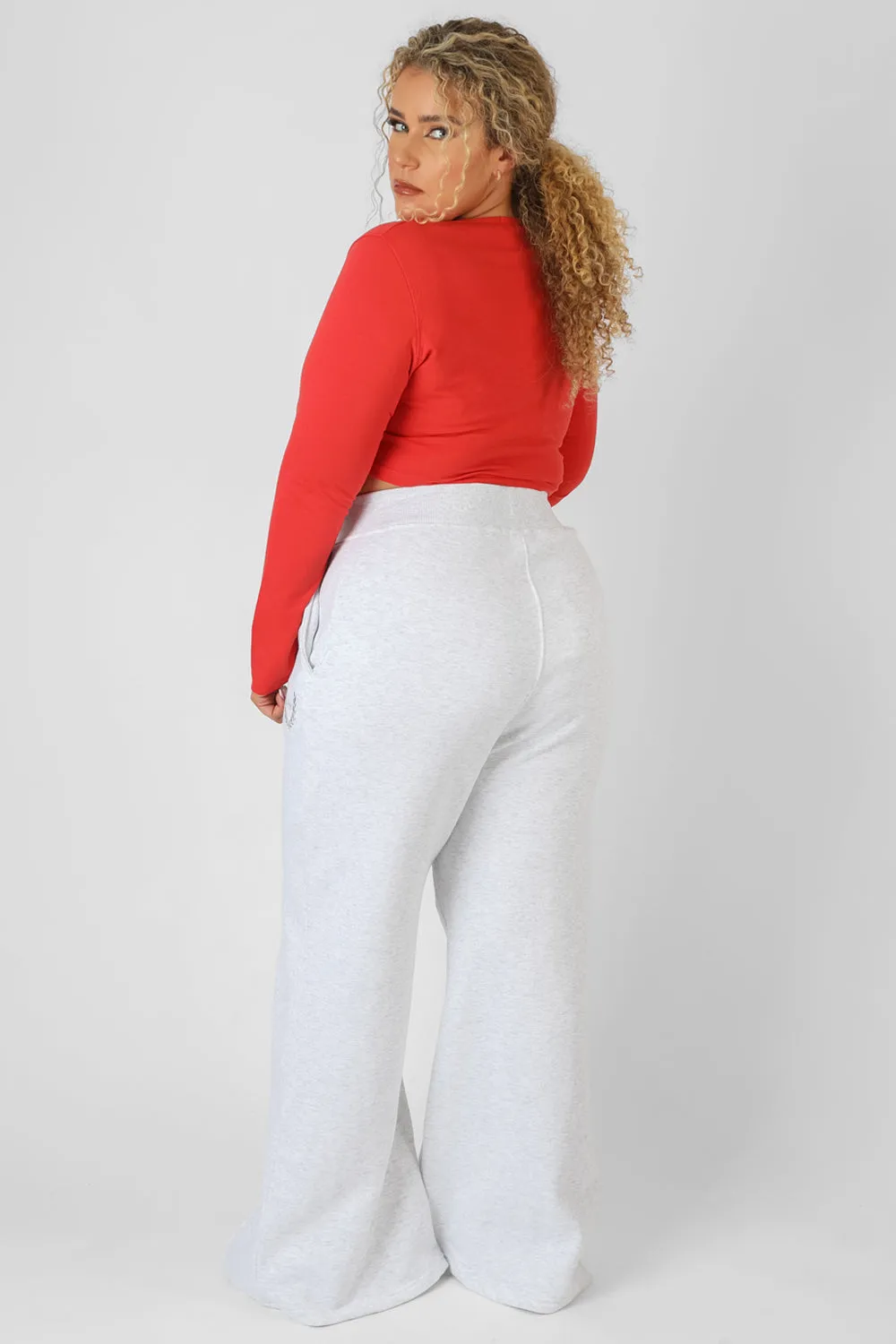 Curve Scoop Neck Long Sleeve Crop Top Red sold by Public Desire product image thumbnail 3