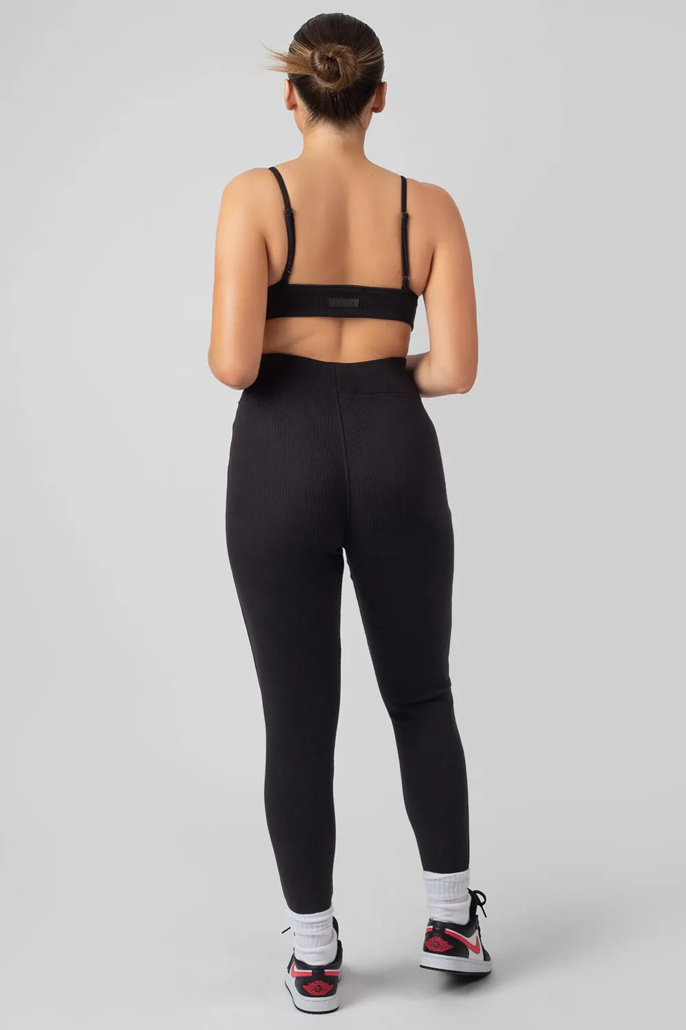 Thick Waistband Ribbed Leggings Black sold by Public Desire product image thumbnail 3