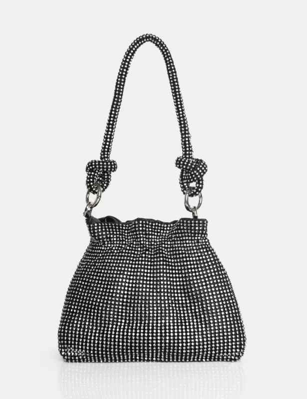 The Lake Black Diamante Mini Bag sold by Public Desire