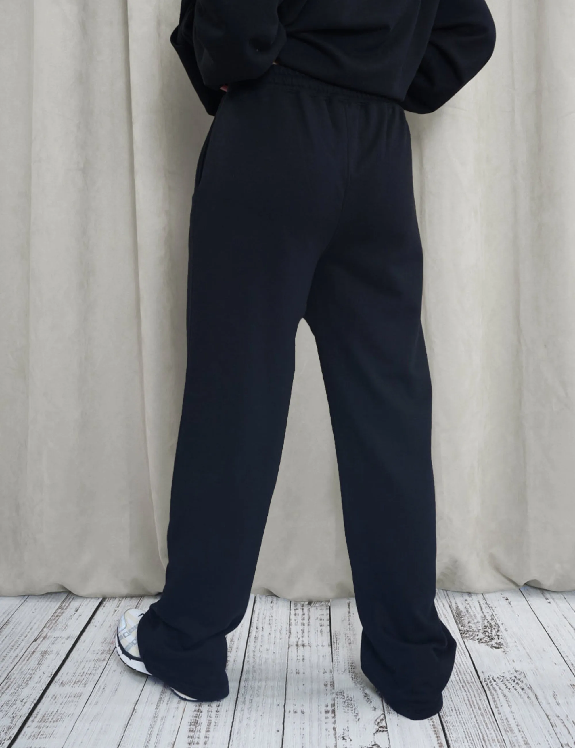 Kaiia Shadow Logo Wide Leg Sweat Pants Black sold by Public Desire product image thumbnail 3